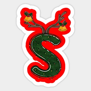 Letter S - Christmas Letter Sticker